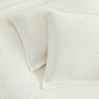 Full / Queen 3-Piece Off White Boucle Duvet Cover Set-4